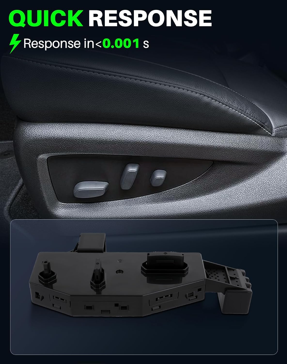 Driver Side Power Seat Adjust Control Switch Fit for Cadillac Escalade ELR ATS (2014-2020), Chevrolet Corvette Tahoe Silverado GMC Sierra 1500/2500/3500 HD Yukon (2015-2019), Replace 23247095