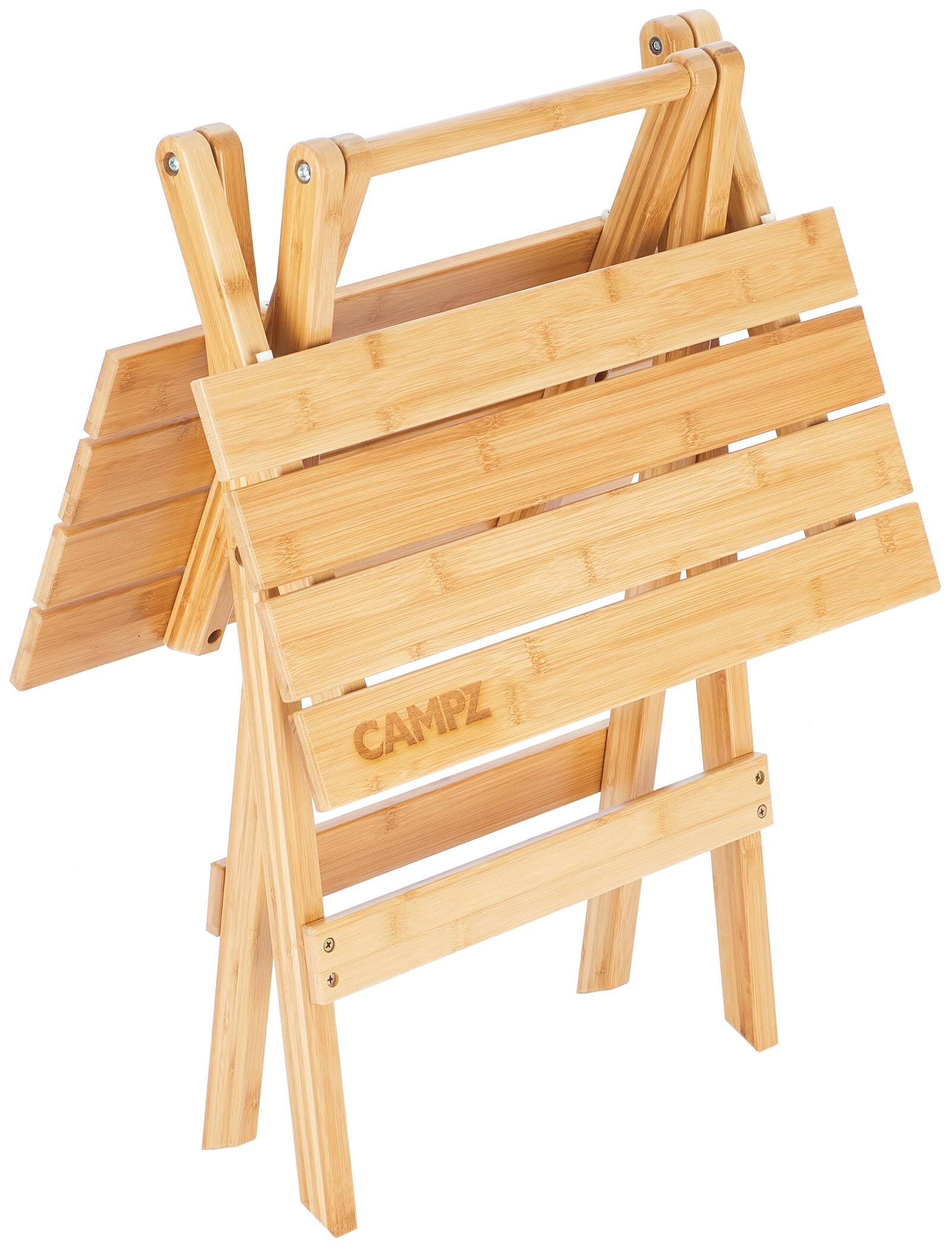 CAMPZ Bambus Klapptisch 51x49,7x57,7cm braun : Amazon.de: Sport & Freizeit