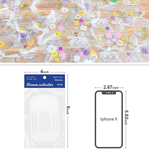 Vista 40 de Kaluofan - 40 flores secas prensadas reales, flores secas para resina, flores secas para manualidades, para marcapáginas de resina, álbumes