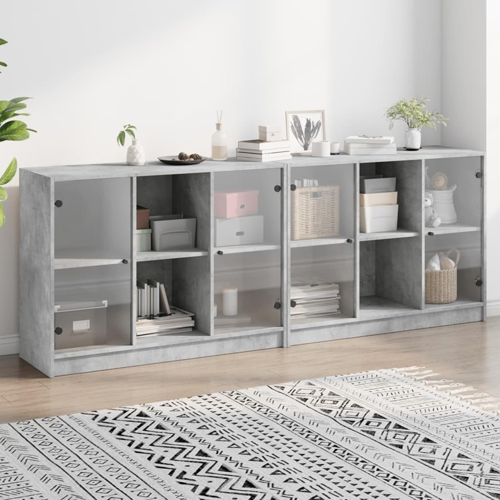 Gecheer Librería con puertas, armario librería, estantería con puertas, librería moderna, librería vitrina, vitrina, vitrina salón, vitrina salón, armario vitrina, vitrina sala, vitrina vitrina,