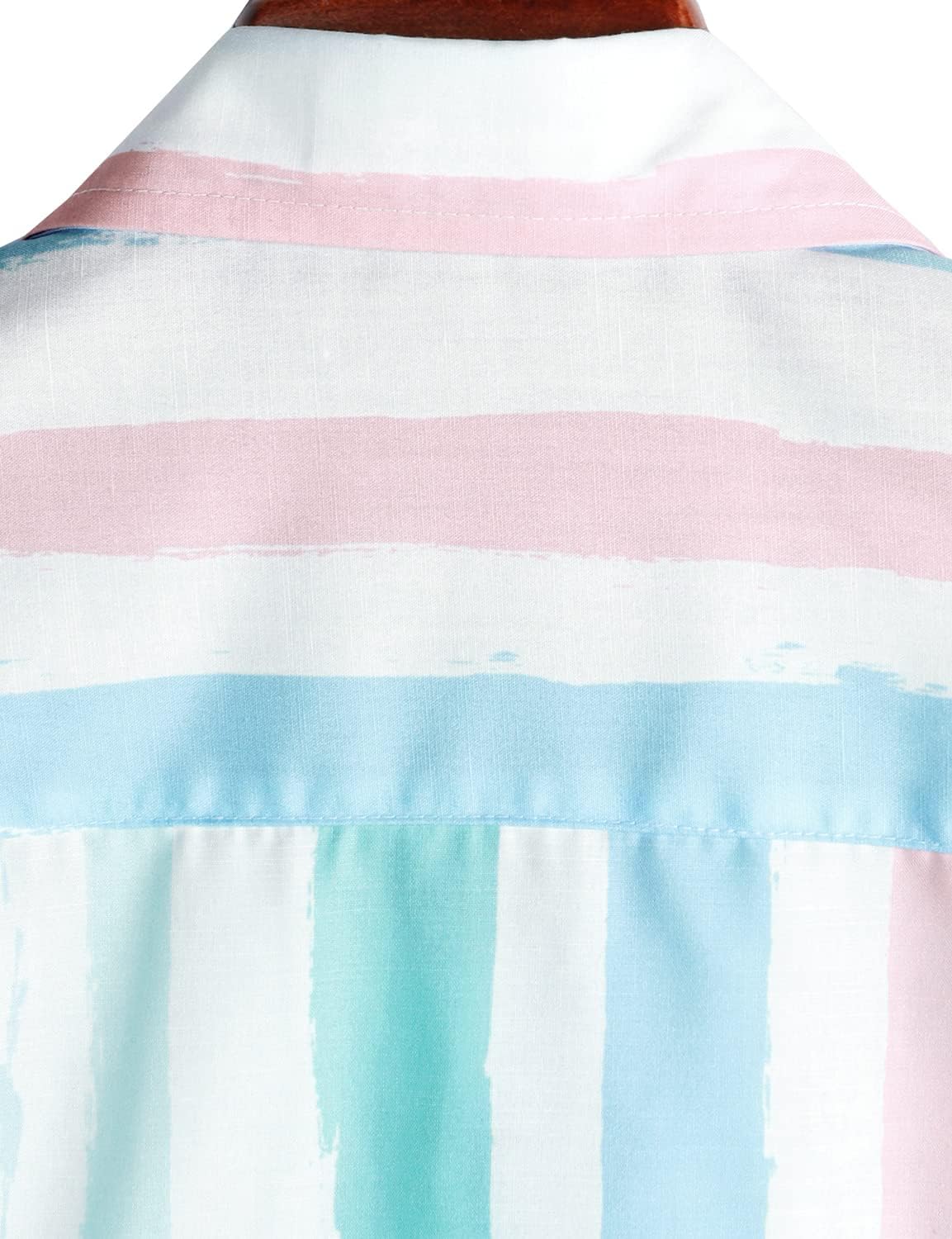 VATPAVE Mens Striped Summer Shirts Casual Button Down Short Sleeve Beach Stylish Untucked Hawaiian Shirts - Image 6