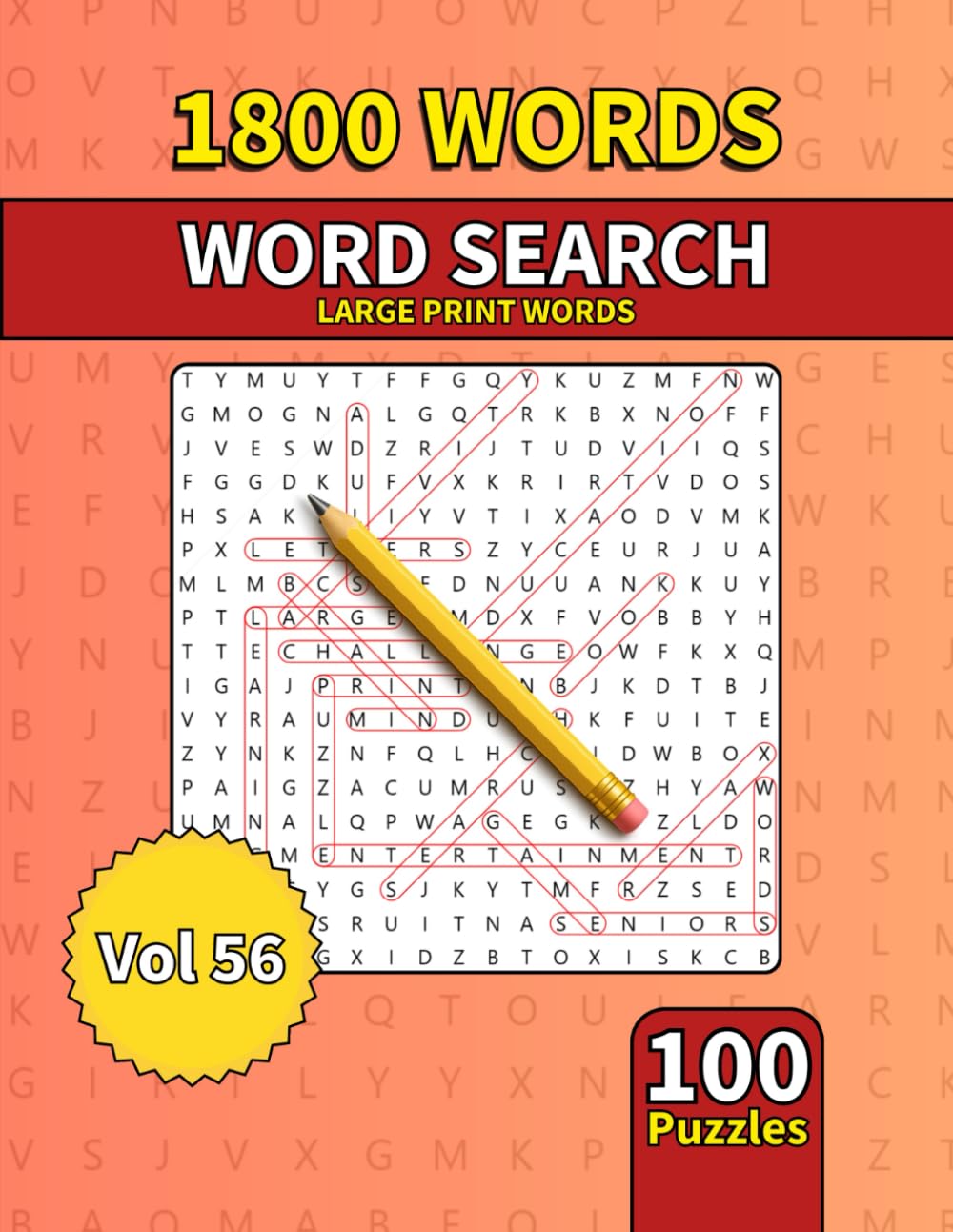 Large Print Word Search Book for Adults: 1800 Words - 100 Puzzles - Varied Themes - Perfect for Adults, Seniors & Teens - Vol 56