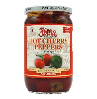 Hot Cherry Peppers - In Vinegar - 24 oz