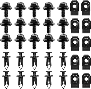 35PCS Engine Splash Shield Body Bolts Screws - Fender Bumper Clips Rivets - Splash Shield Hardware Bolts Kit Fit for Nissan 350z 370z Infiniti G35 G37 FX35 FX45