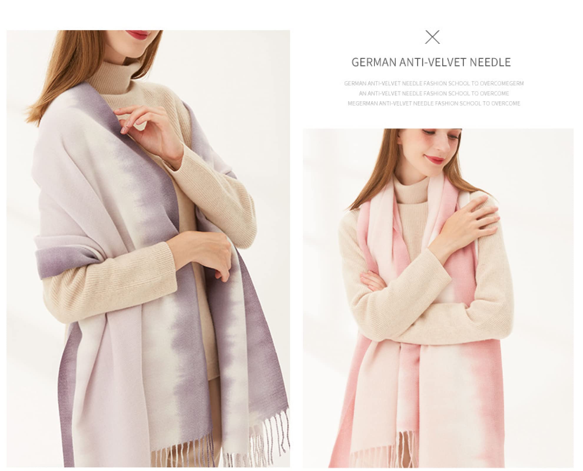 Schal Damen Schals Halstuch Herren Mütze Frühling Herbst Winter Neuer Schal Damenmode Warmer Schal Mit Fransen Schal Langer Schal Eleganter Vielseitiger Einfarbiger Schal
