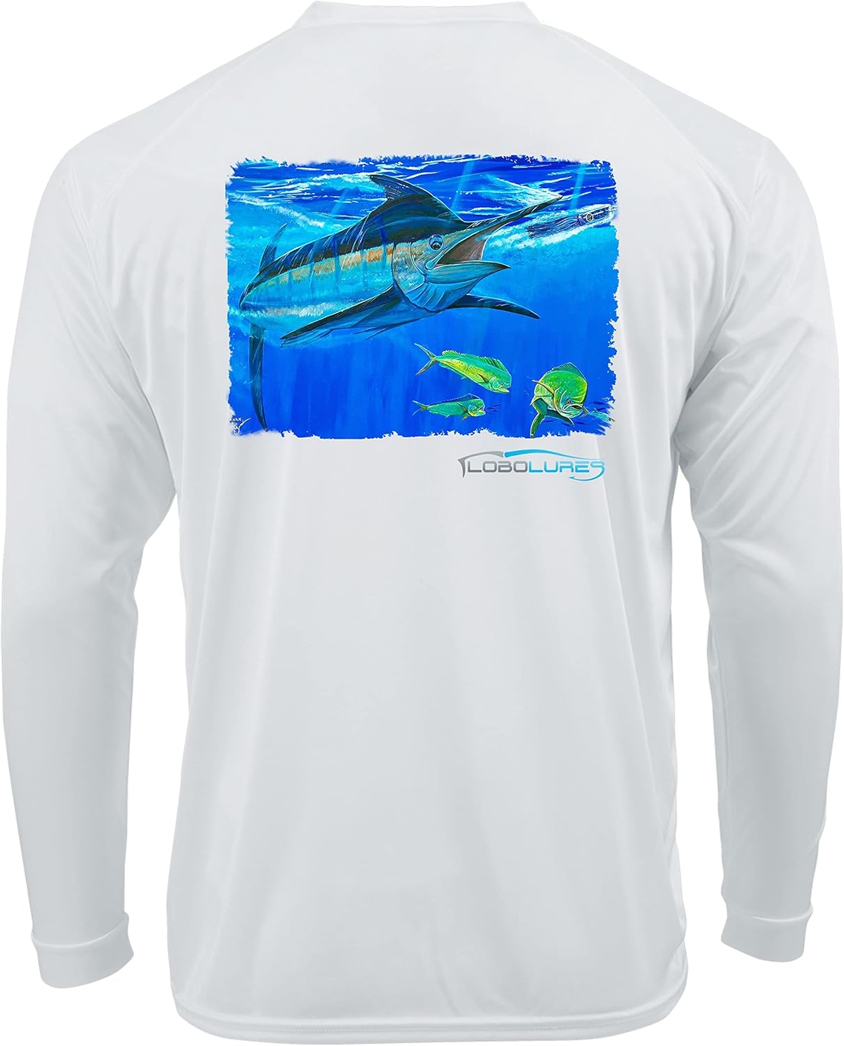Lobo Lures Sportfishing Long Sleeve Fishing T-Shirt for Men and Women, UPF 50 Dri-Fit Performance Clothing