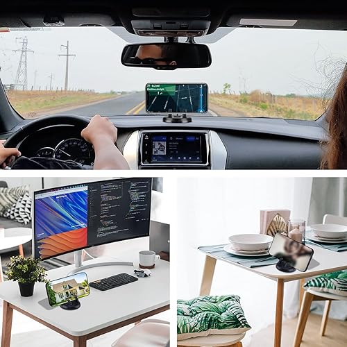 Miniatura 4 de 360 Soporte giratorio para teléfono celular, negro, para iPhone