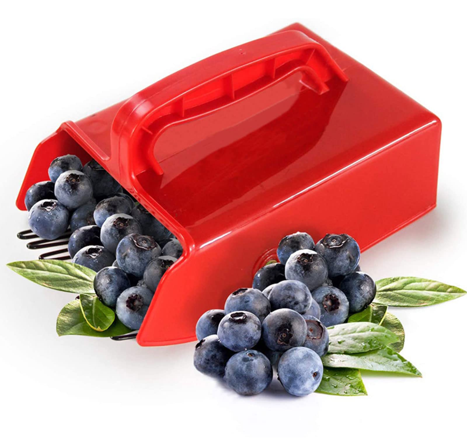 Berry Picker Portable Handheld Scoop Comb Tool Fruit Foraging Harvesting Collector with Ergonomic Soft Touch Handle & Reinforced Coated Teeth, for Cranberries Blueberries lingonberries Blackberries