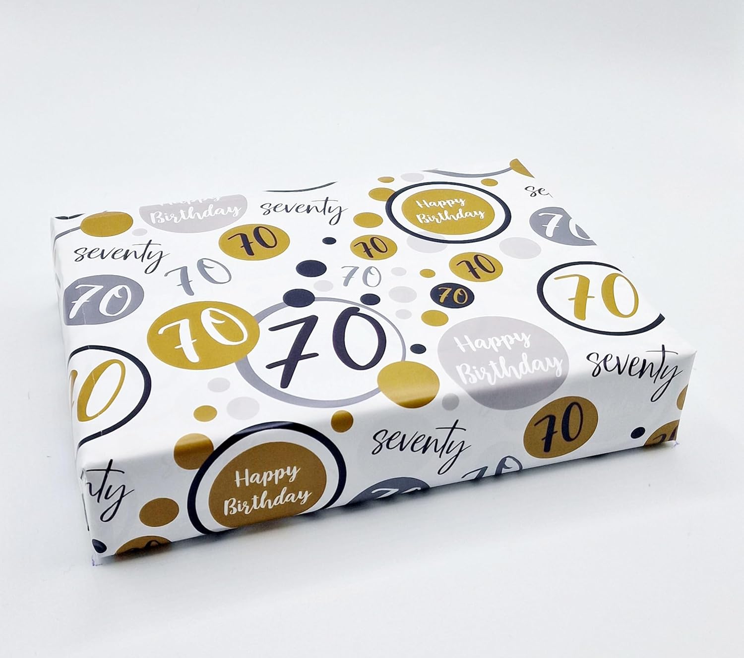70th Birthday Cheers To 70 Years Gold Glitter Square Sticker