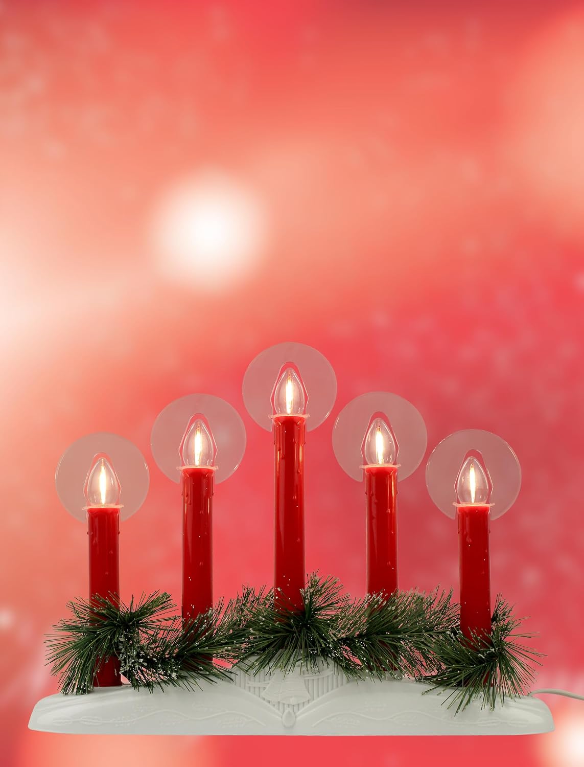 Christmas Window Candles, 5L Red Electric Candle Lights