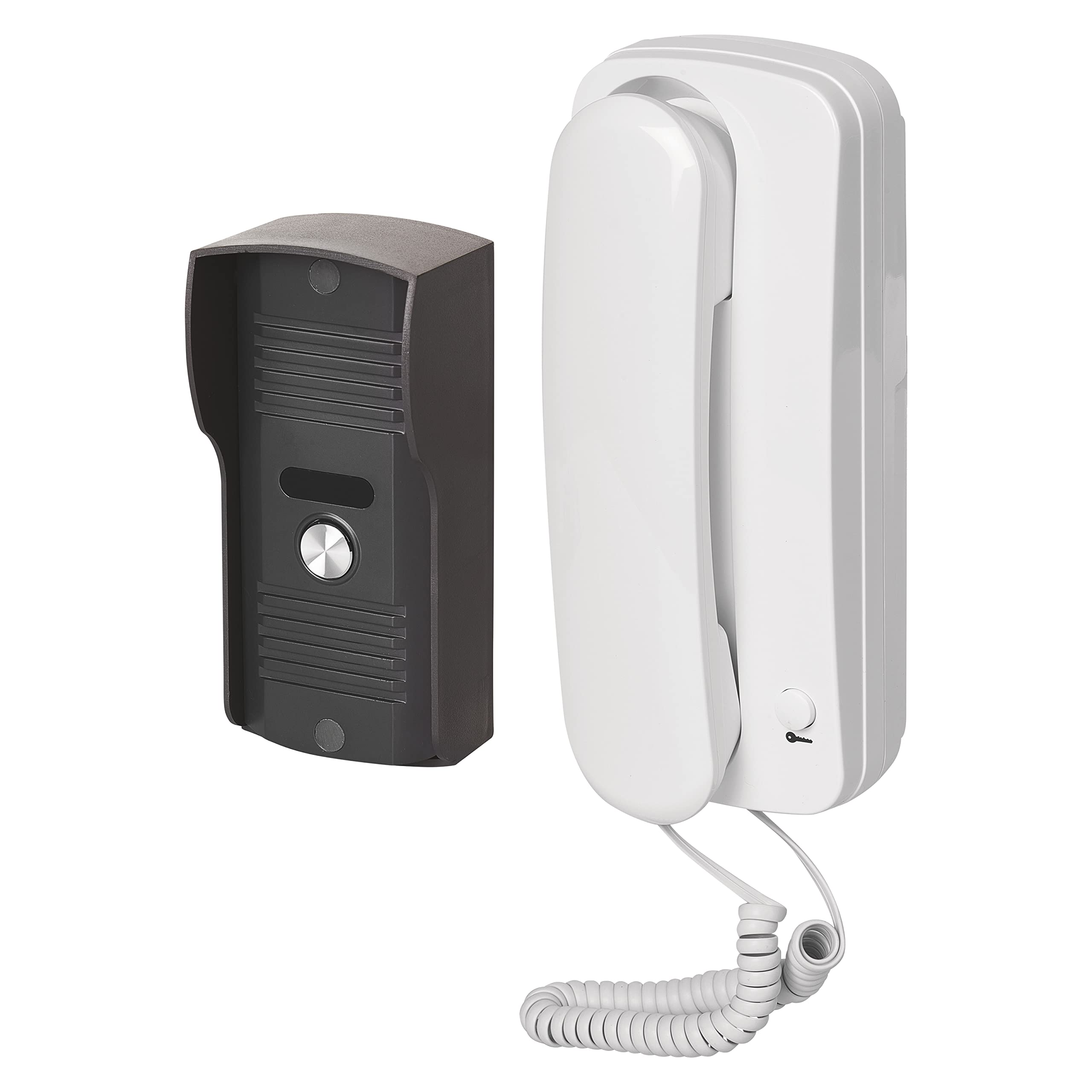EMOS Juego de intercomunicador para Puerta de Audio con Apertura de Puerta, diseño Elegante, fácil de Usar