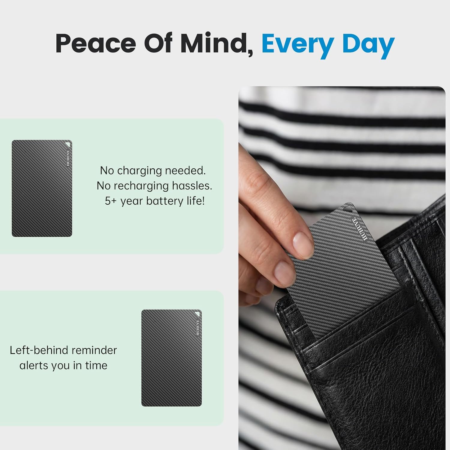 2026 Air Tags [Apple MFi Certified] Credit Card Wallet Tracker PRO (iOS Only) in Works with Apple Find My GPS Tracking Card IP69 Slim Passport Item Finder, 6-10 Battery Life - Image 7