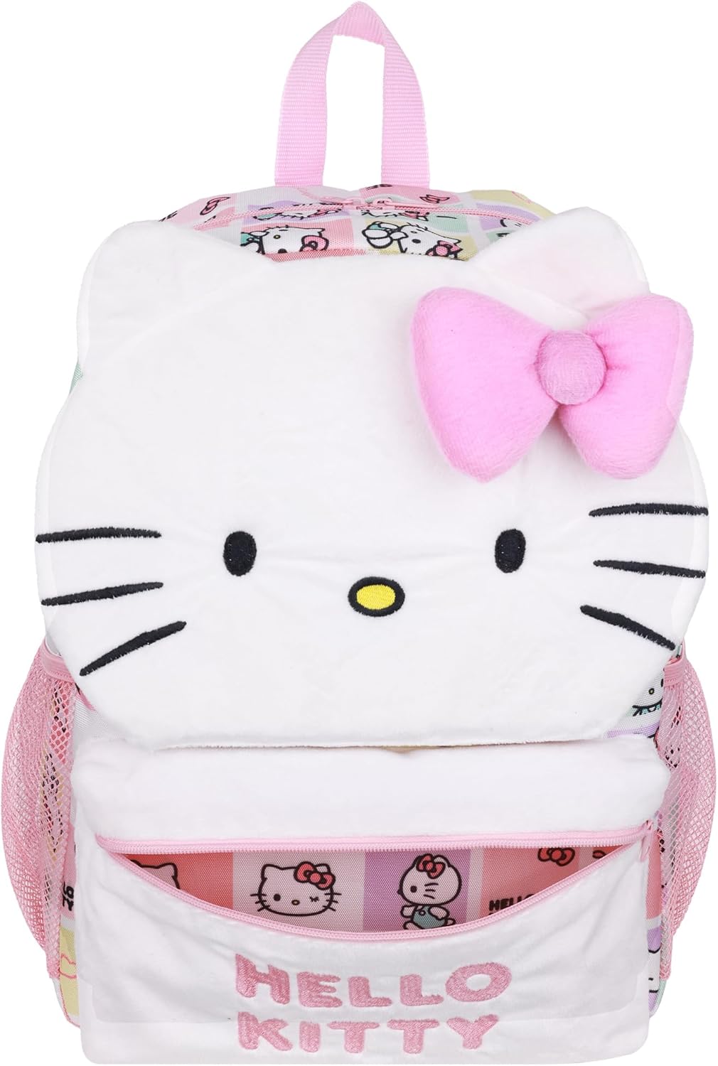 Concept One Hello Kitty Backpack with Plush Face 3D Bow, Kawaii Character Bag, Pink - Image 6
