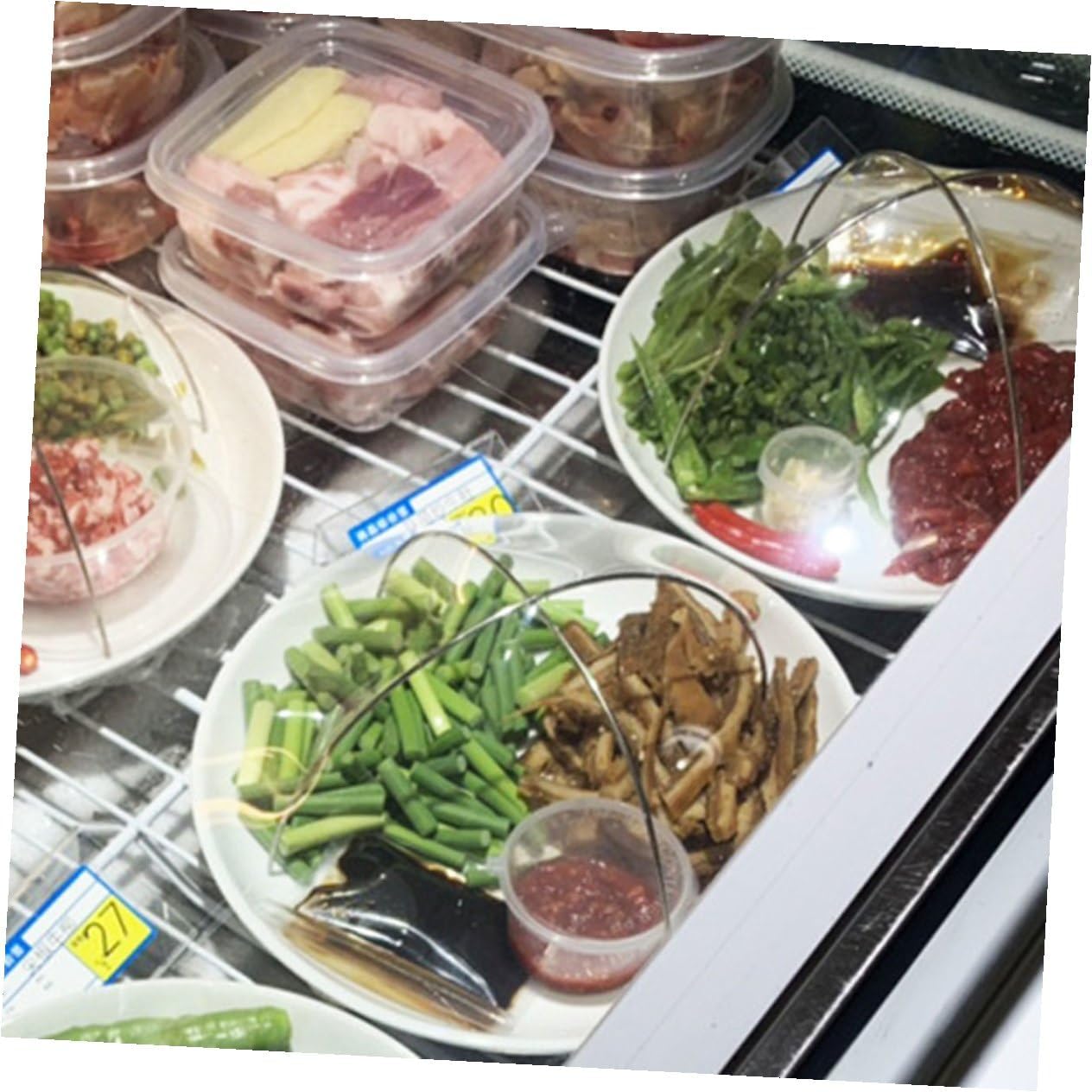 Luxshiny 5pcs Stainless Steel Cling Film Support Rack Cross-shaped Plastic Wrap Stand for Restaurant Dishes and Easy to Plate Supports - Design for Use