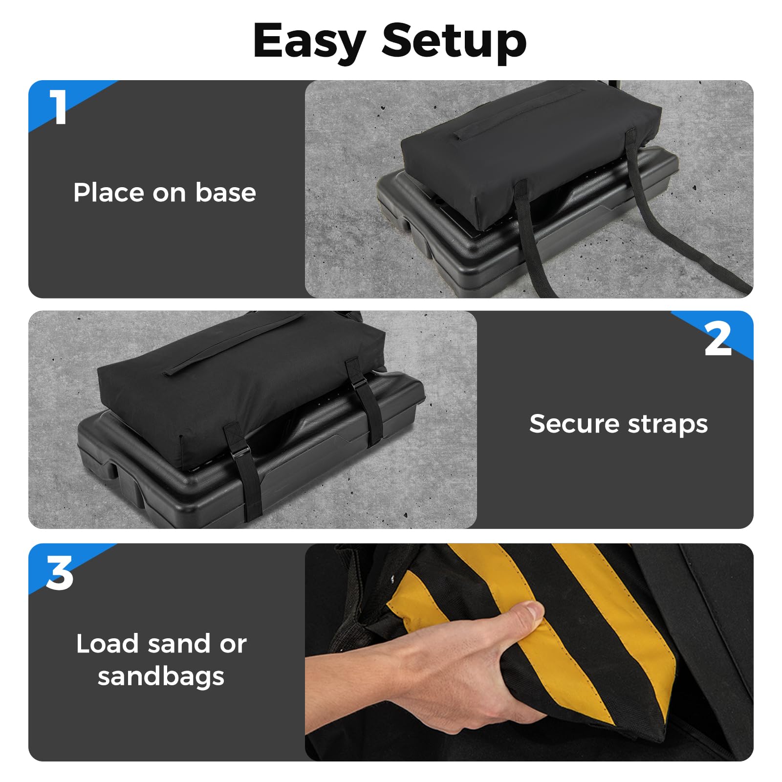 GYMAX Sac de Sable Robuste pour Panier de Basket-Ball Portable, ancrage inférieur lesté, Tissu Oxford 600D résistant aux intempéries, Peut Supporter jusqu'à 136 kg, Utilisation en intérieur et en