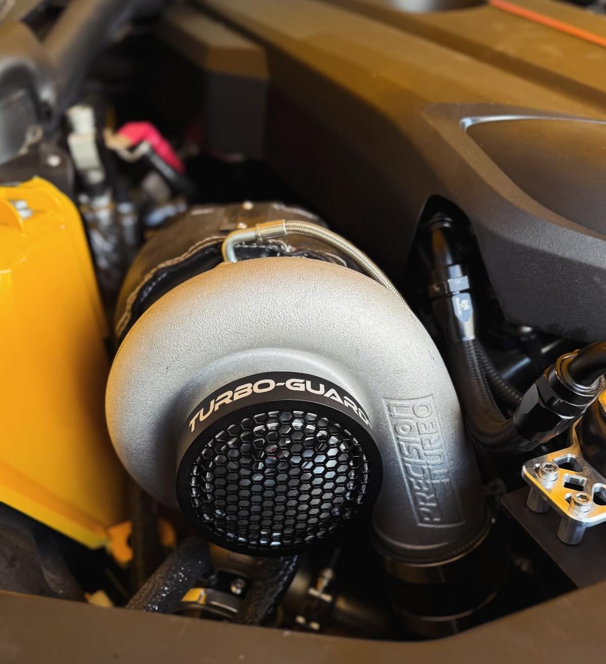 Ultra BILLET Life-time warranty/PREMIUM Turbo Guard screen air filter (Anodized Black, 4.00" Inch Inlet)