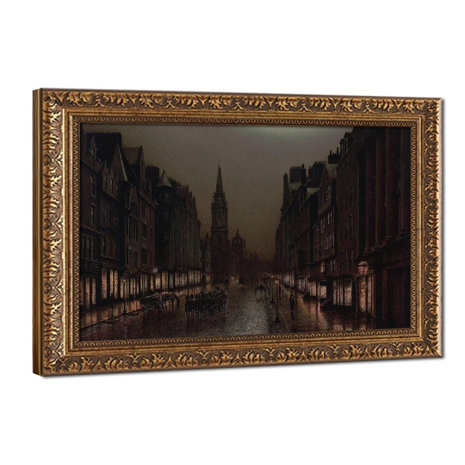 Impression sur toile de qualité Grimshaw Édimbourg avec cadre suspendu - 8