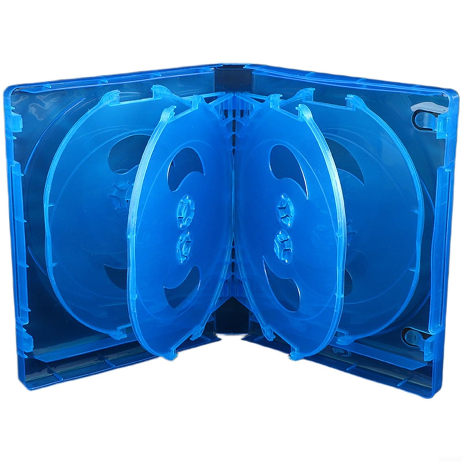 Scatola portaoggetti, custodia in plastica per 10 dischi per DVD per Blu-ray, organizer protettivo compatto con protezione antigraffio, supporto portatile leggero per casa, ufficio, viaggi