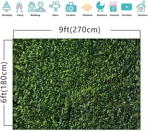 Miniatura 5 de Pancarta de decoración de hojas verdes de 9 x 6 pies, primavera, naturaleza, seto, planta, boda, safari, fiesta, baby shower, fotografía,