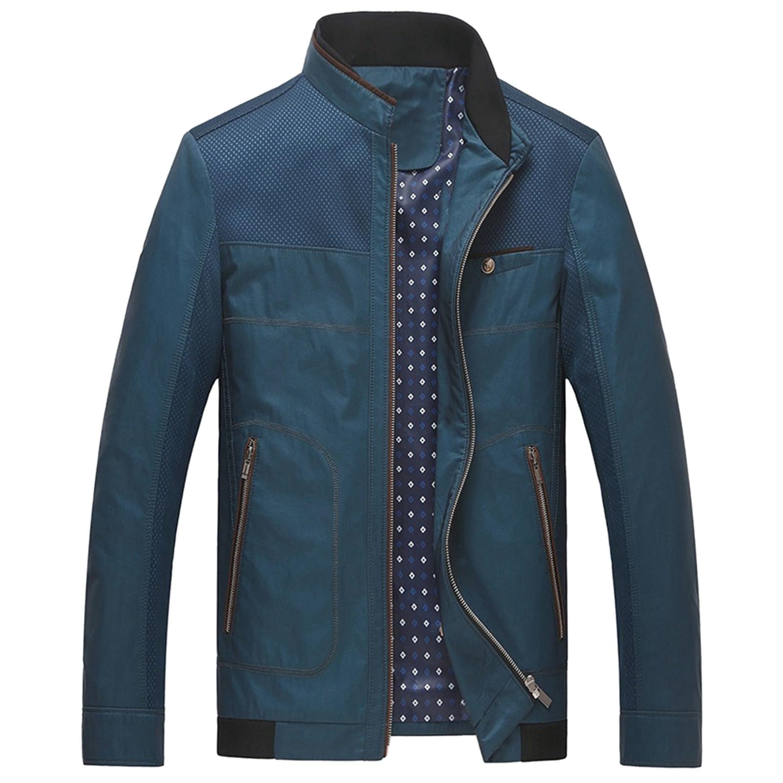 Mens Autumn And Winter Basic Mass Casual Business Slim Stand