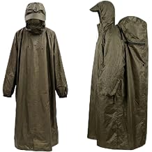 onewind Hooded Rain Poncho, Waterproof Silnylon Versatile Survival Shelter