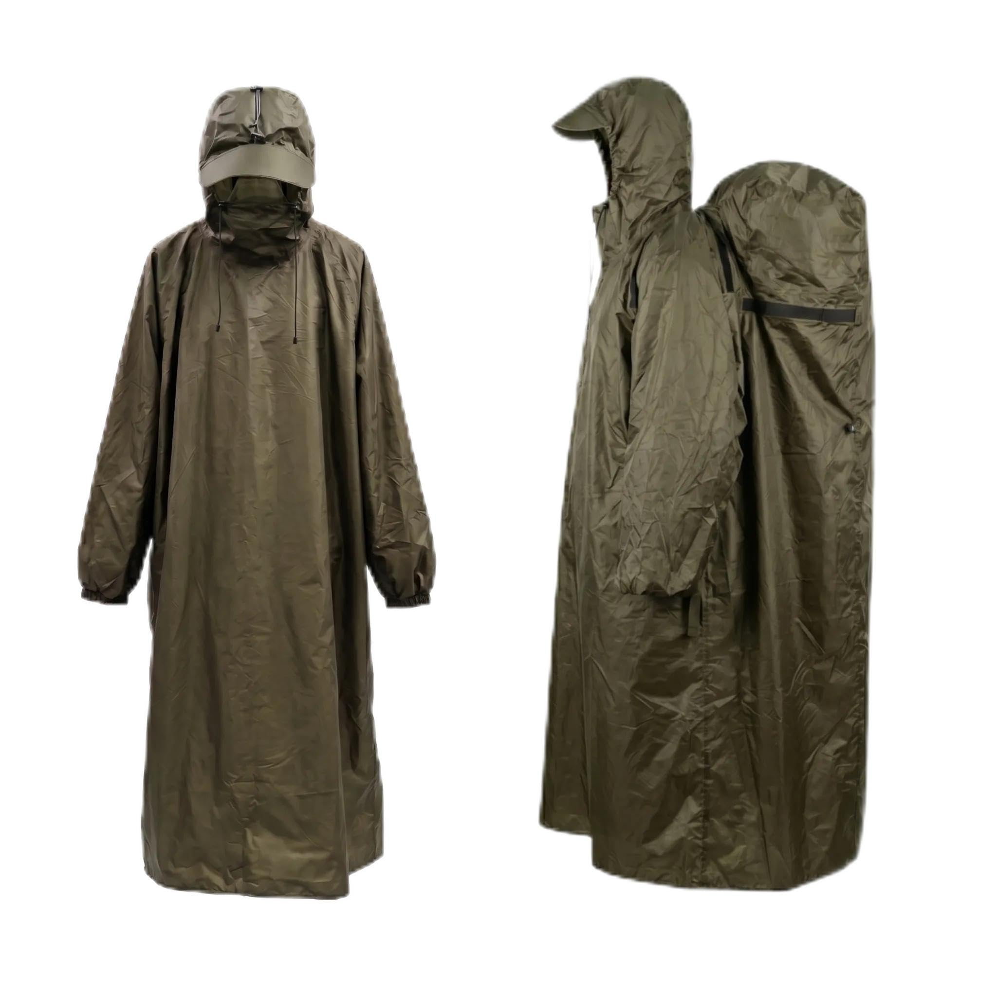 onewind Hooded Rain Poncho, Waterproof Silnylon Versatile Survival Shelter