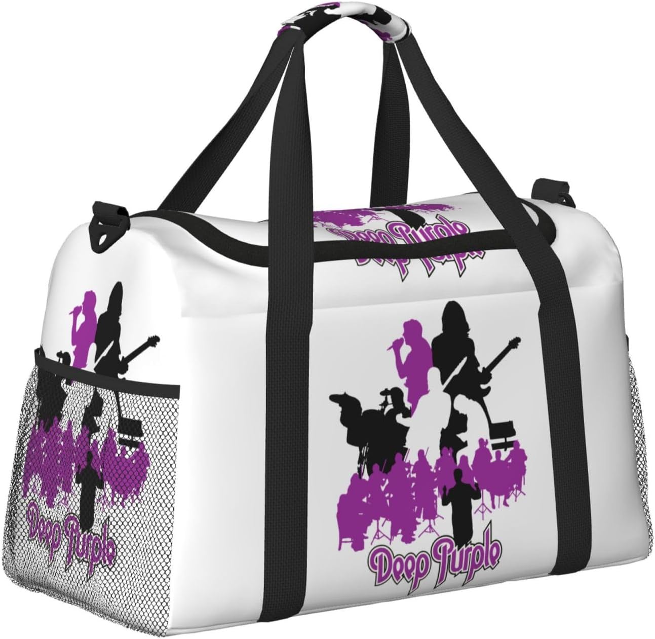 ボストンバッグ 旅行バッグ Deep Purple ディープ・パープル シルエット 紫 黒 大容量 軽量 キャリーオンバッグ 旅行カ