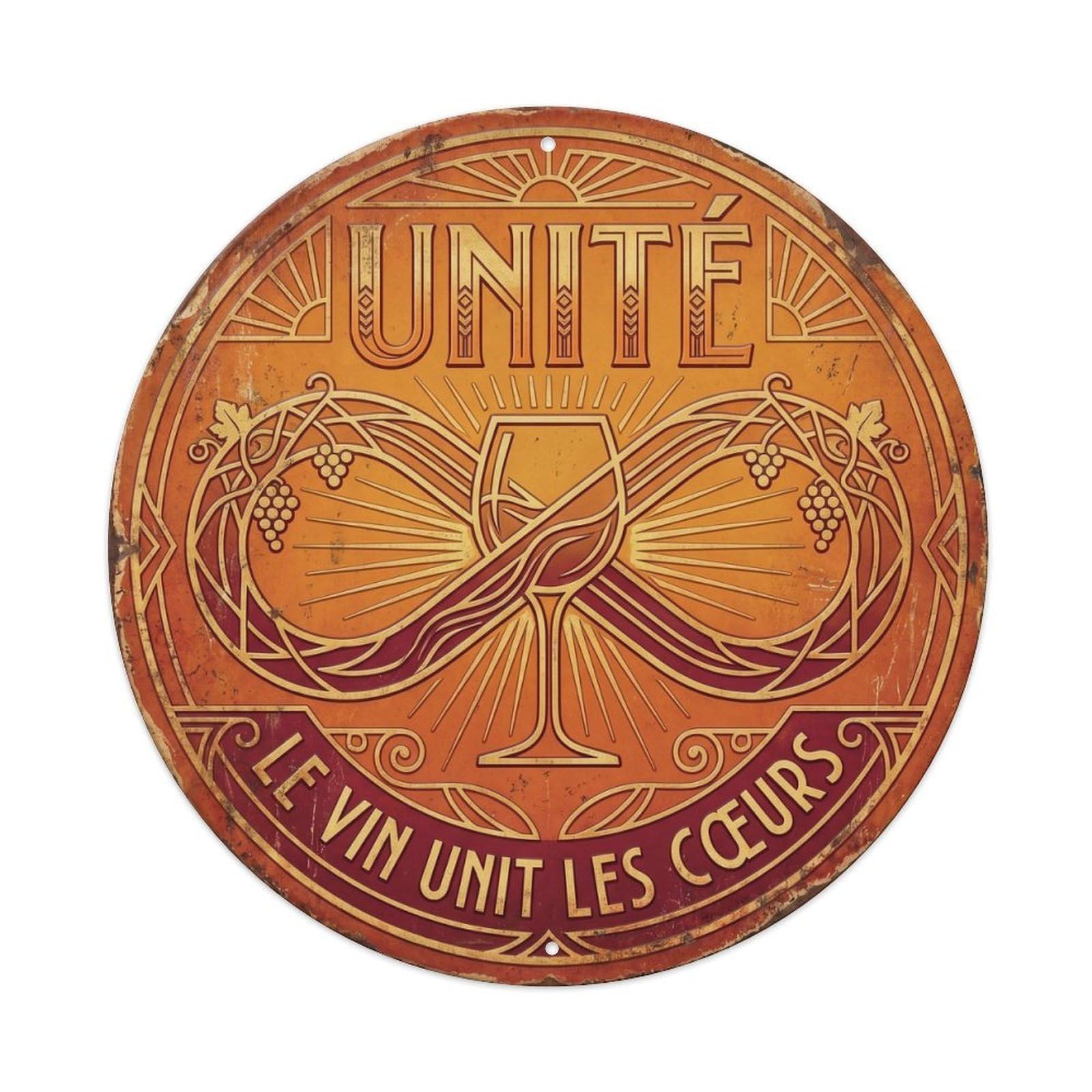 Unity Humorous Gathering Unity Vintage Metal Tin Sign Plaque Wall Decor for Cafe, Club Bar, Office, Garden Metal Poster 8x8Inch