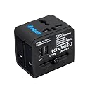OREI Universal Travel Adapter with 2 USB Ports, 3 in 1 Universal Charger, International Travel Adapter for Cell Phones, Tablets, Camera, for Travelers to US, Europe, UK & More - 2 Pack gallery image
