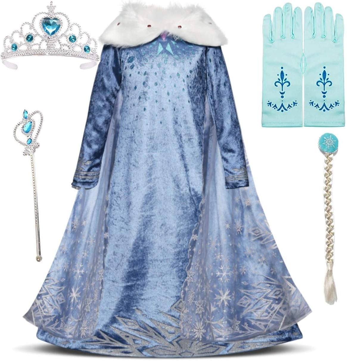 Vestido de princesa para niñas traje de invierno para fiesta de cumpleaños disfraz para niñas Halloween carnaval fiesta cosplay