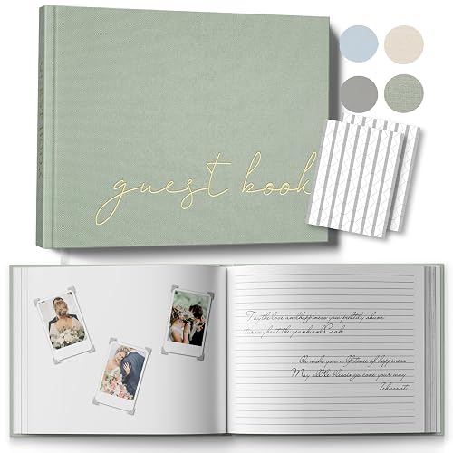 Wedding Guest Book for Memorial Service, Half Blank and Lined