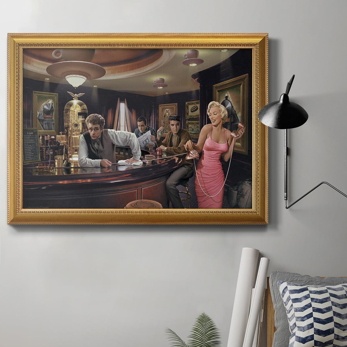Marilyn Monroe Elvis Presley James Dean Humphrey Bogart HD Art Canvas Poster Painting Wall Picture Print Home Bedroom Decoration -60x100cm No Frame