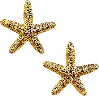 2023 Summer Beach Large Starfish Earrings for Women Girls Vocation Boho Stud Star Earrings Gold Silver