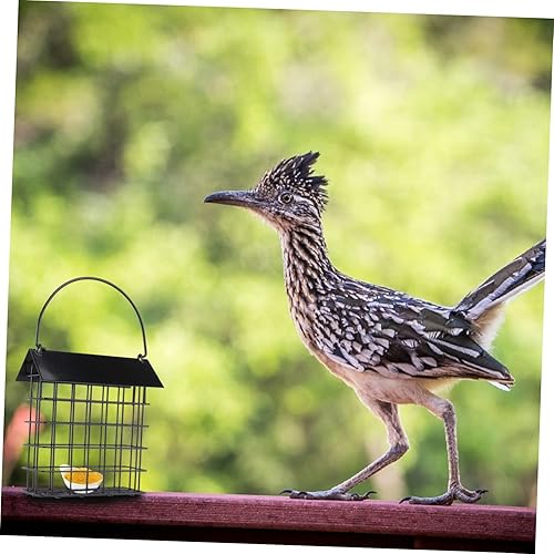 Miniatura 4 de Cabilock Comedero cuadrado para pájaros de malla, comedero para pájaros carpinteros para exteriores, comedero para pájaros silvestres, comedero para