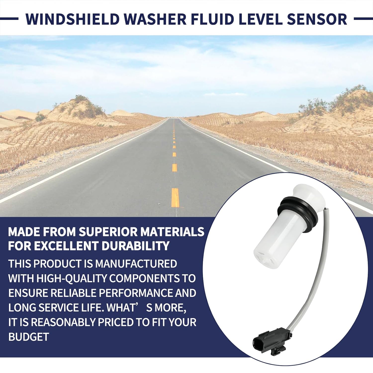 Windshield Wiper Washer Fluid Level Sensor Compatible with Mitsubishi Outlander 2014-2020, Outlander Sport 2016-2025, Outlander PHEV 2018-2022, Eclipse Cross 2018-2025 Replace 8260A406