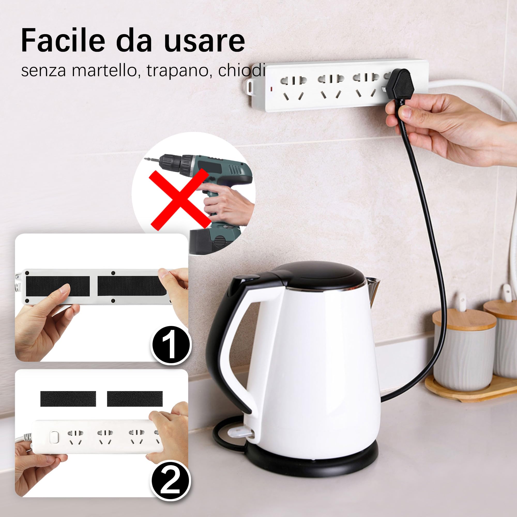 EOTW Feltro Adesivo Forte Biadesivo,30 Pezzi Extra Forte Autoadesivo Adesivo A Strappo Per Le Faccende Domestiche Fai Da Te Nero 10 Pezzi 3 x 10 cm e 10 Pezzi 6 x 6 cm e 10 Pezzi 5 cm Diametro Rotondi