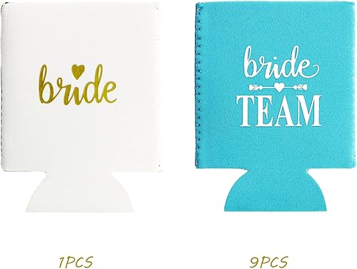 Miniatura 8 de LADY&HOME Bachelorette Slim - Enfriadores de latas para dama de honor, juego de 10 enfriadores de latas para novia y novia del equipo para despedida