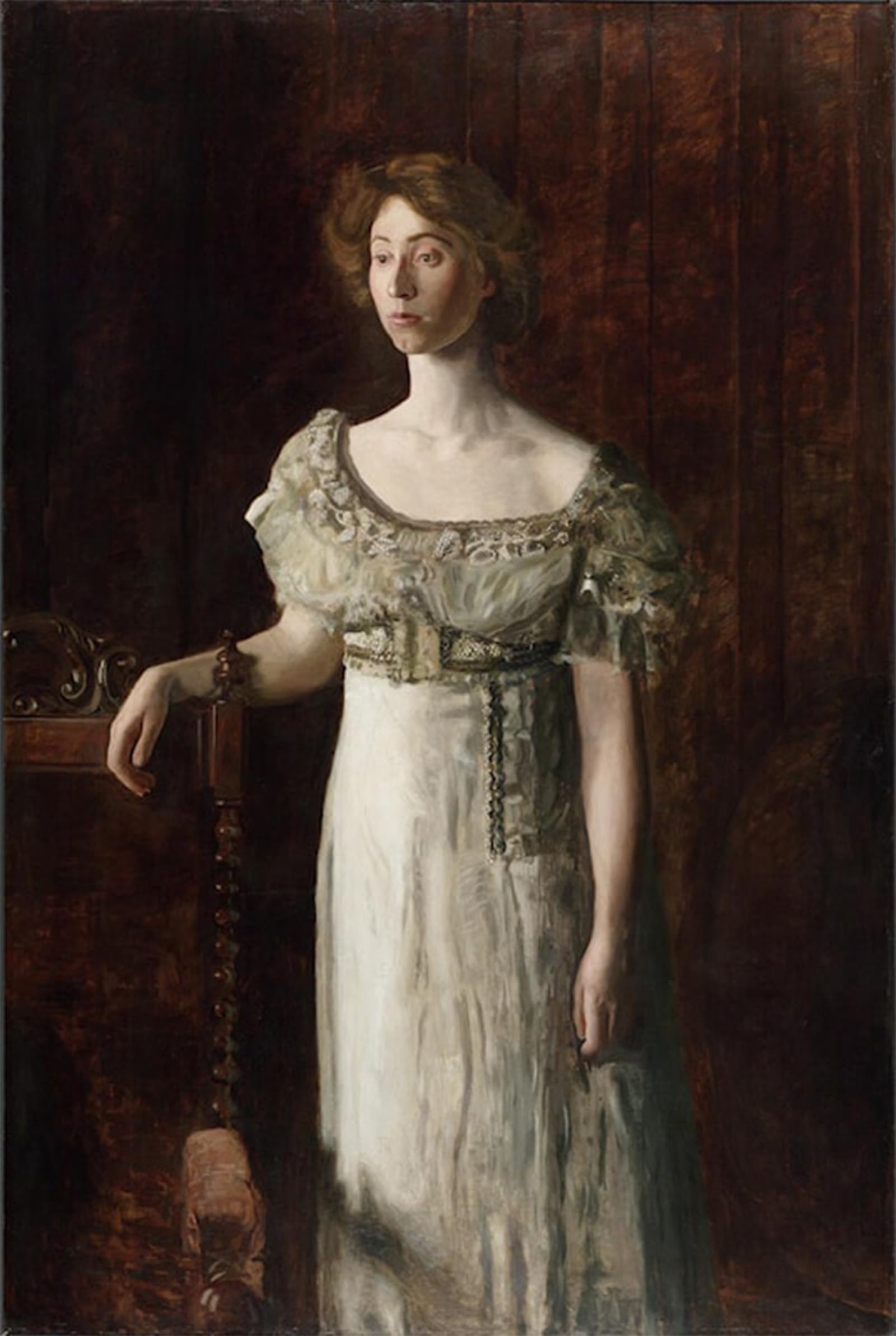 POSTERIIk Vintage Classic Picture Landscape Artwork the Old Fashioned Dress by Thomas Eakins Portrait Canvas Painting for Office Home Decor 60x90cm