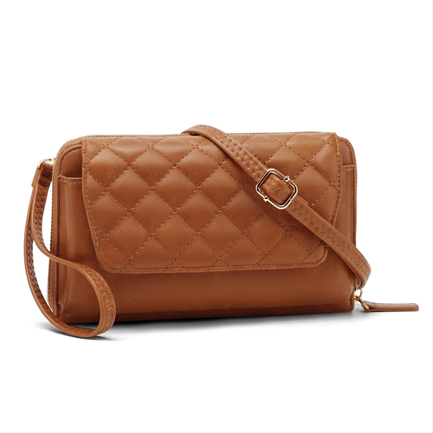 Small Crossbody Bag for Women, Vegan Leather Wristlet Wallet Clutch Purse Cell Phone Shoulder Bag
