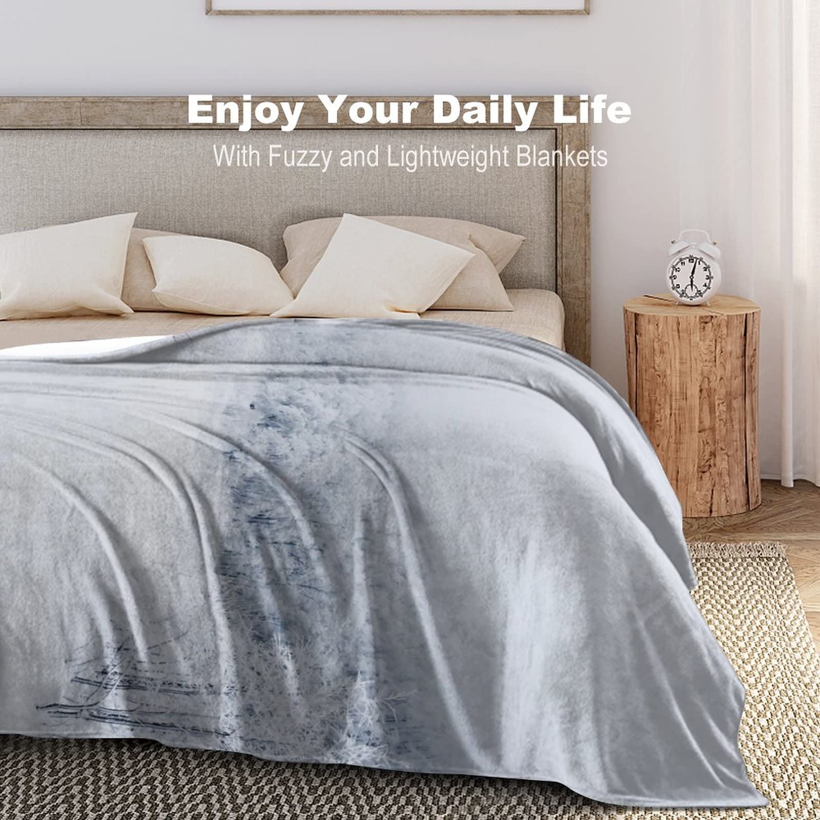 Leuke Sneeuwpop Deken Kerst Decoratieve Sofa Bank en Vloer Gooi Warm Gezellig Super Zacht Bed of Auto Cover -200x150CM