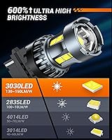 Vista 4 de SEALIGHT 3156 3157 - Bombilla LED blanca para luces de reversa, bombillas LED 3056 3057 4057 4157 con proyector, recambio para luz trasera, luz