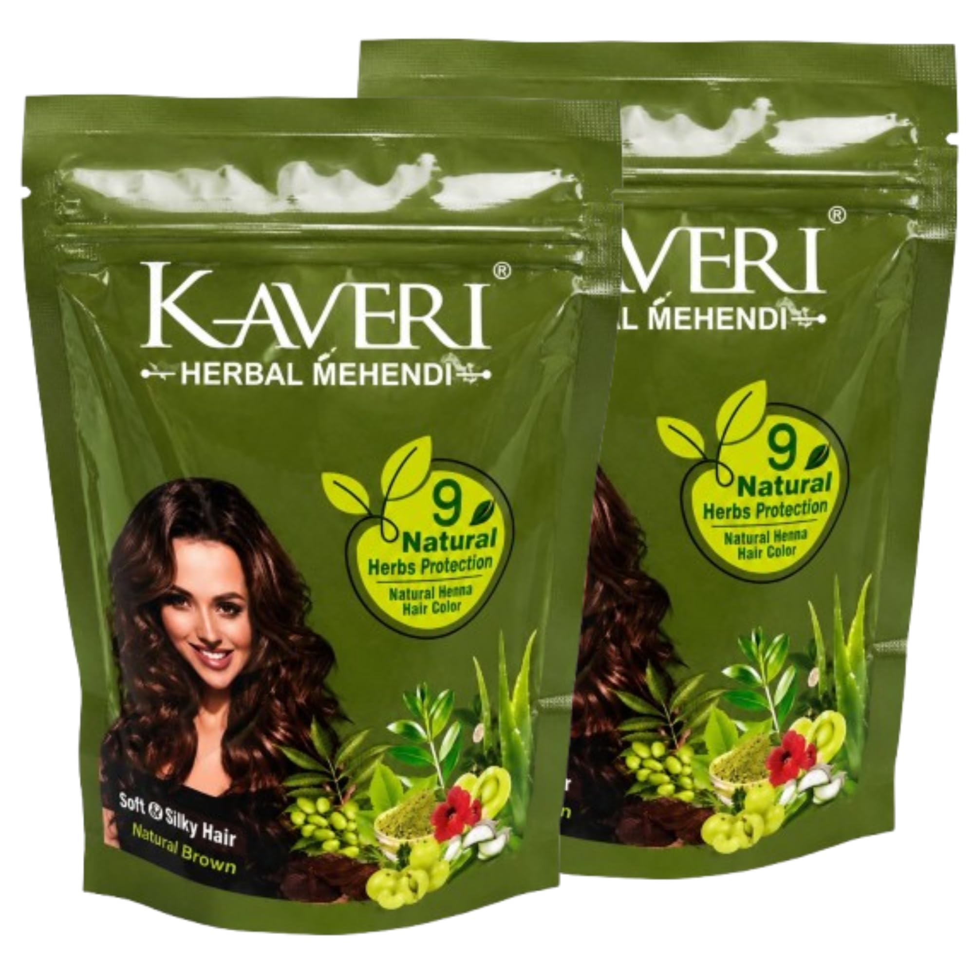 Kaveri Herbal Henna Natural Brown - 9 Herbs Henna Powder For Hair - Natural Mehndi Dye For Hair Colour - Provides Healthy & Shiny Hair - 150 Gram - Pack 2-picture-43