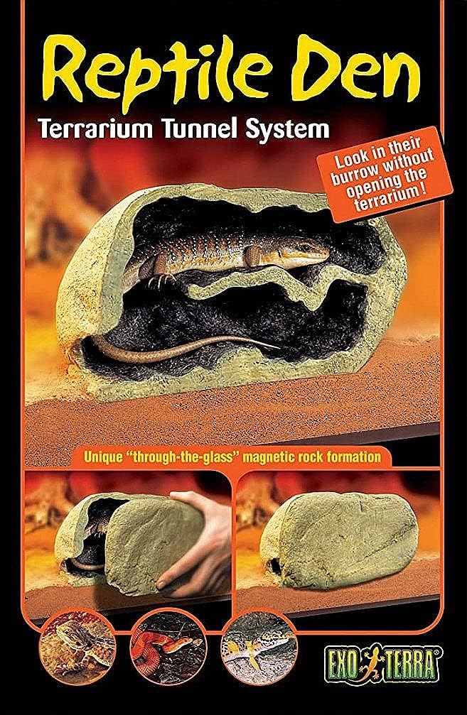 Exo Terra Reptile Den, Hideout Tunnel System for Terrariums, Medium, PT2862