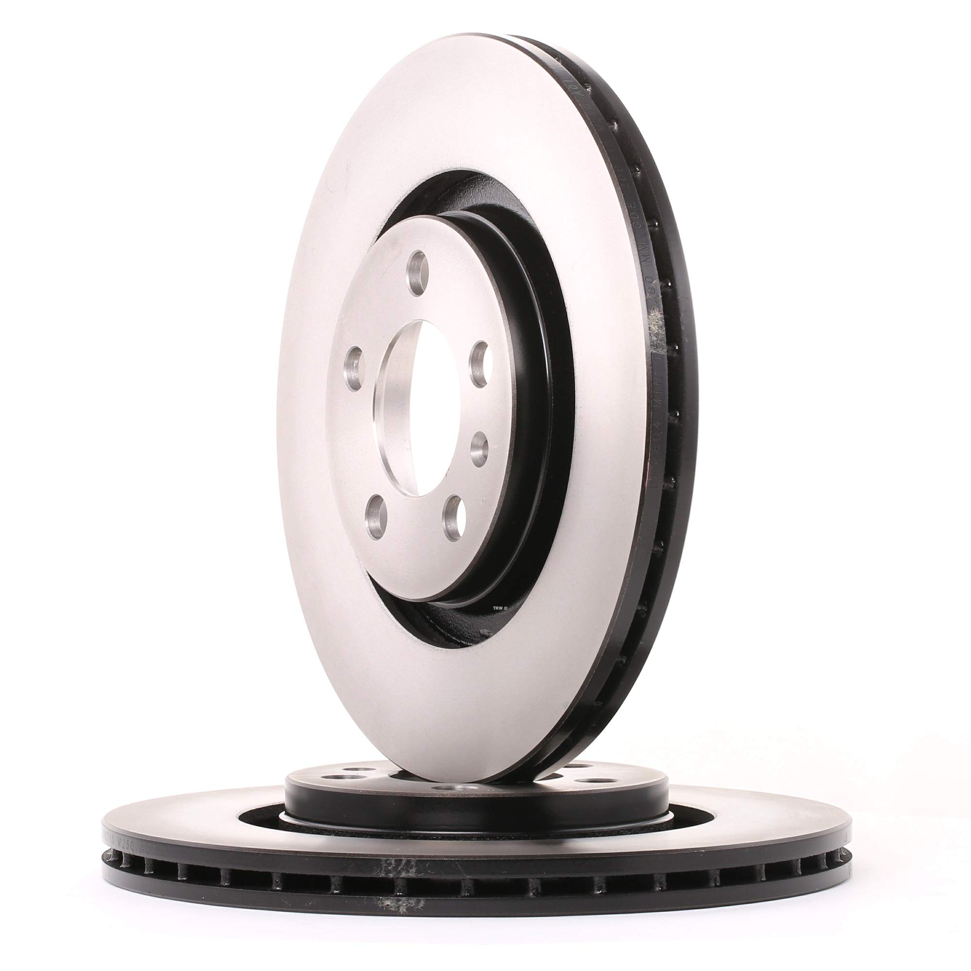 2x TRW Disco de freno Delantero Ø280mm Altura: 36,6mm Espesor: 22mm Corona de Agujeros - Ø: 100mm ventilado DF2804 Compatible con VW Golf 4 Hatchback 1J1 Golf 4 Variant 1J5 Bora Sedán 1J2, SKODA, AUDI