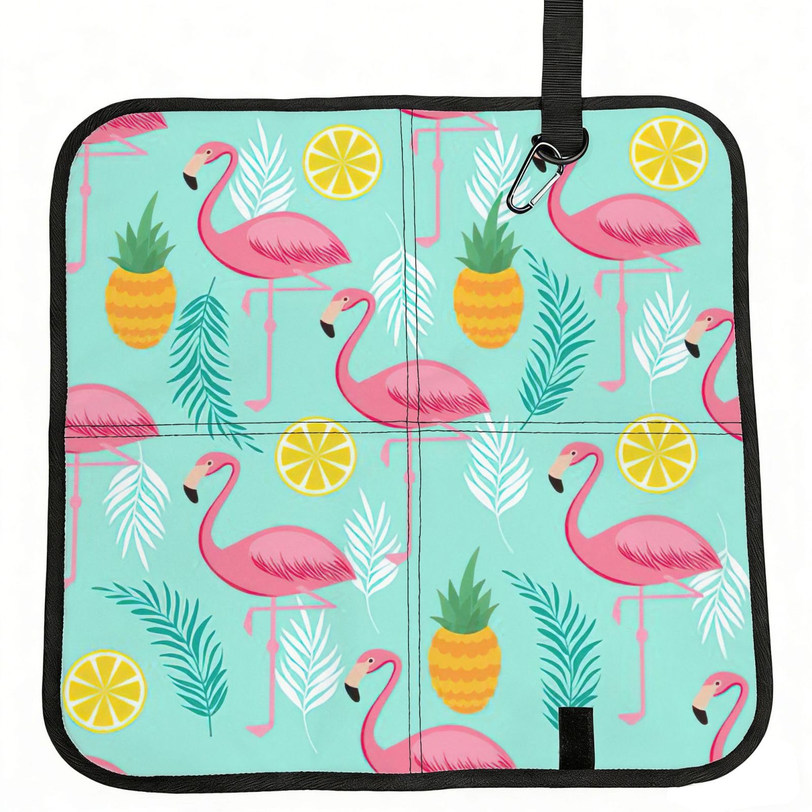 bghdfa Flamingo 1 Print Outdoor Sitting Mat Waterproof Oxford Cloth Seat Cushion Folding Foam Camping Seat For Picnic