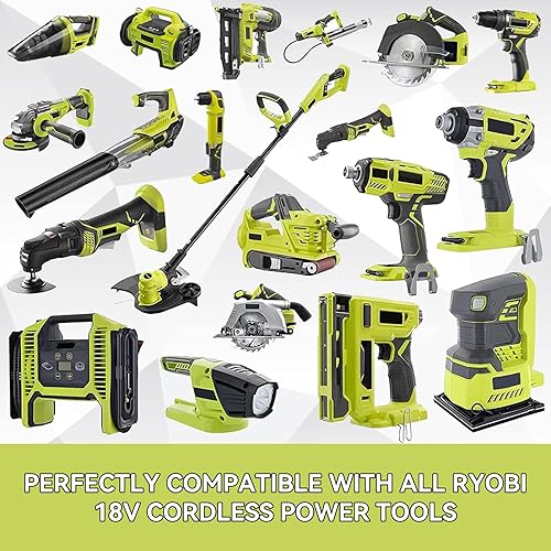 Miniatura 6 de VANTTECH Paquete de 2 unidades P109 de repuesto de litio de 9.0Ah para batería Ryobi de 18 V P102 P103 P104 P105 P107 P108 P109 compatible con