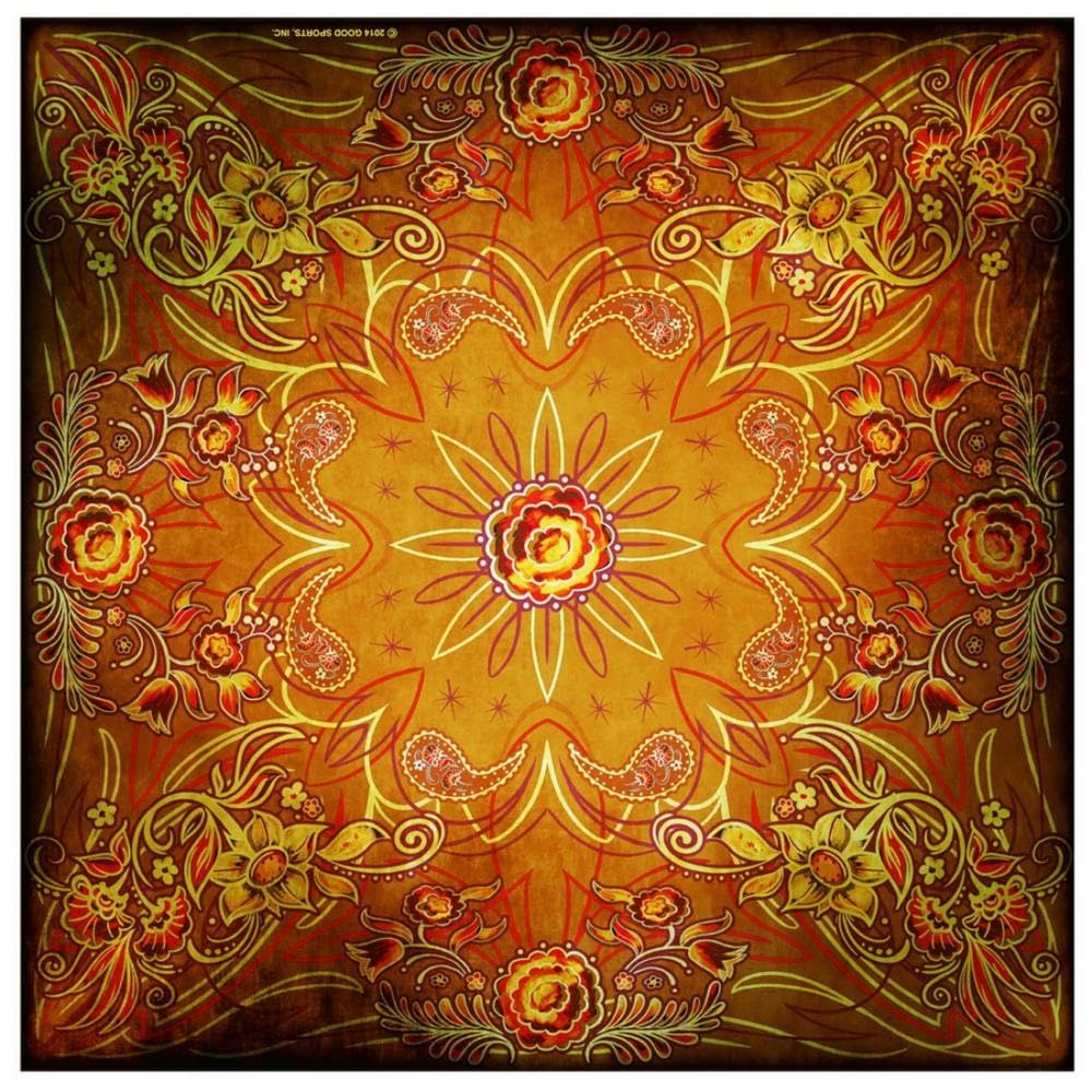 Hot Leathers BAB1073 Pinstripe Flowers Bandana - 21X21