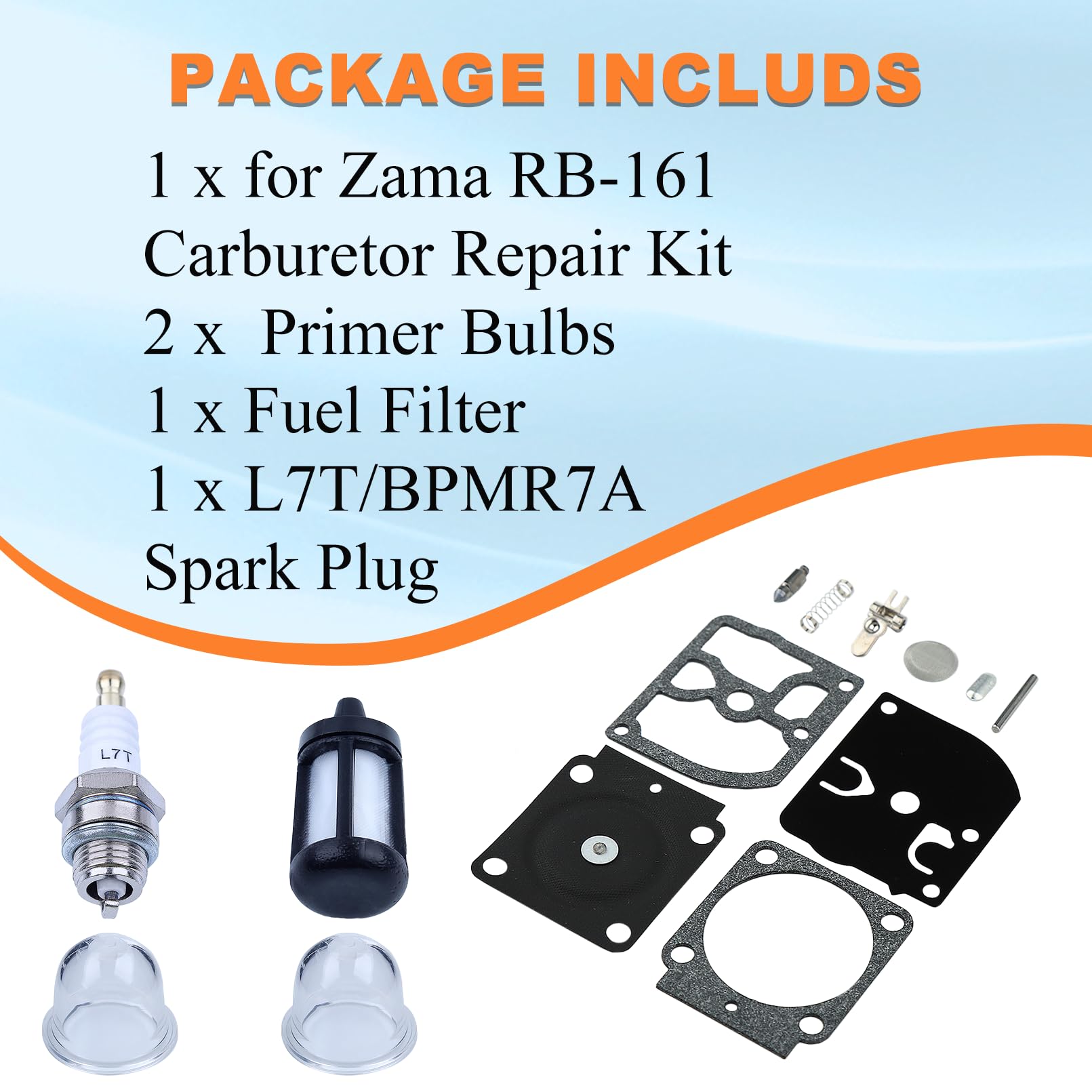 Kit de Reparación de Juntas de Carburador para Stihl FS 38, 45, 55, 46, FS38, FS45, FS55, FS46, HS45, BG45, BG85, MM55, BT45 y C1Q-S66, con Filtro de Aceite, Filtro de Combustible y Bujía