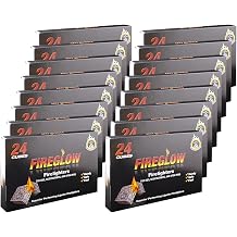 Tiger Fireglow 24 Cubes Firelighters Superior Lignite Mess-Free Safe Odourless Instant Fire Starters for Wood Burners Barbecues Stoves Grills Campfires, Maple Flavor, Block, Solid Fire Fuel