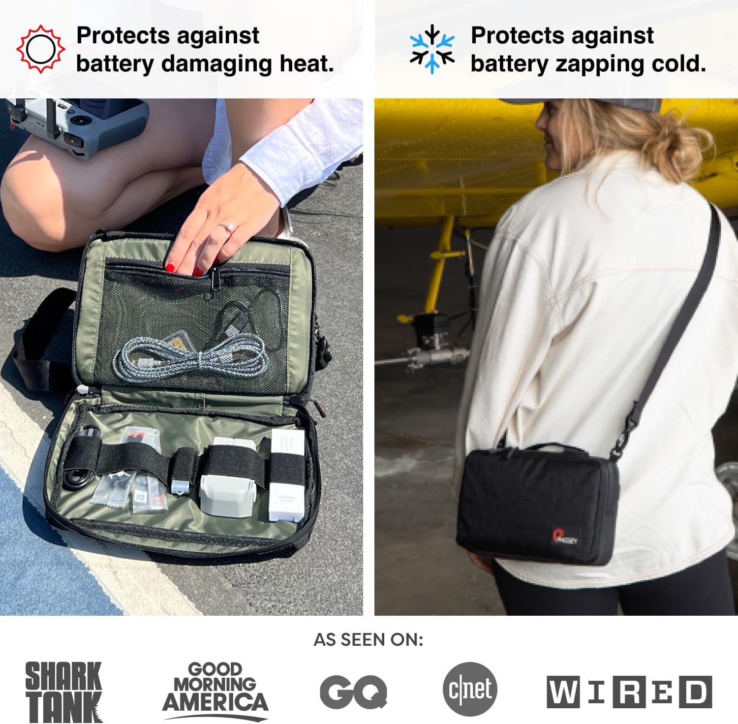 PHOOZY Thermal Phone Case - Apollo II Series (Medium Space) + Tech Bag & Cable Organizer Bag for Travel Accessories (Black)